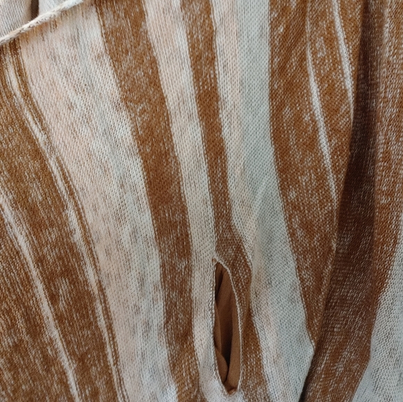 Free People Boho Striped Oversized Wrap/Cardigan~ Size L - Picture 8 of 13